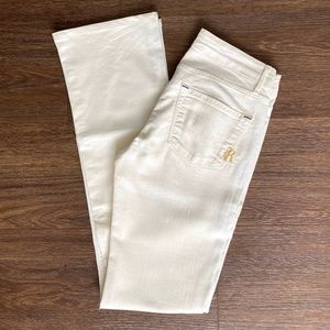 Off White gorgeous Low rise Rich & Skinny jeans Size 25 light boot cut